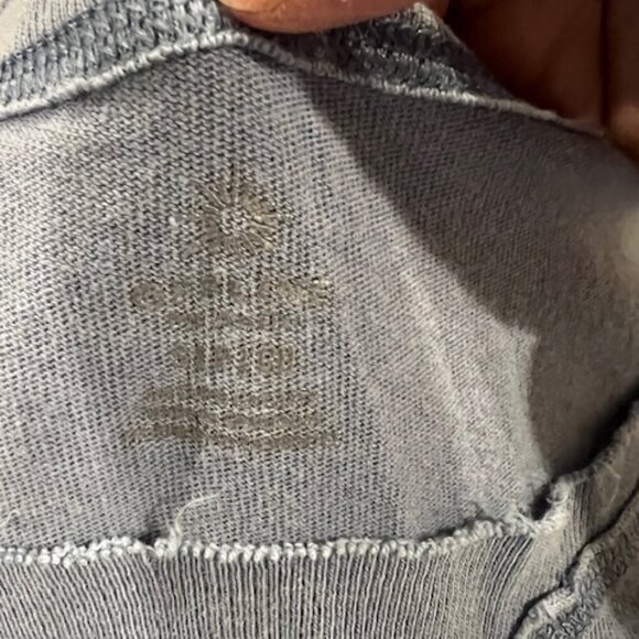 Offline by Aerie Blue Seamless Short Sleeve Cropped T-Shirt Top Women Size Small - Picture 3 of 3